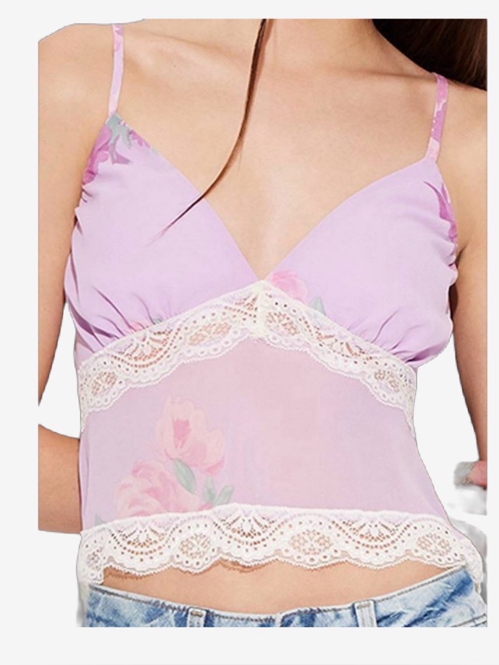 Floral sheer tank